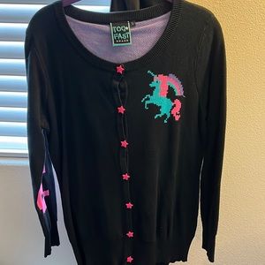 Unicorn button down sweater